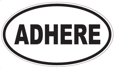 ADHERE - Oval Sticker