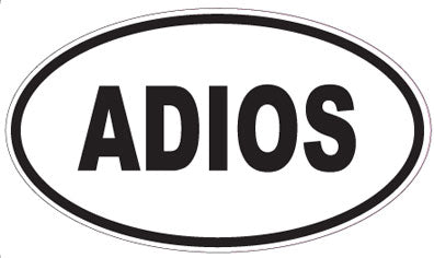 ADIOS - Oval Sticker