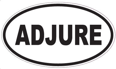 ADJURE - Oval Sticker