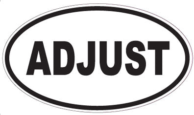 ADJUST - Oval Sticker