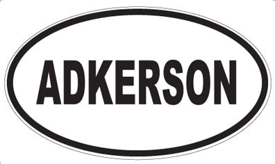 ADKERSON - Oval Sticker
