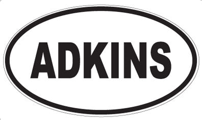ADKINS - Oval Sticker