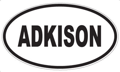 ADKISON - Oval Sticker
