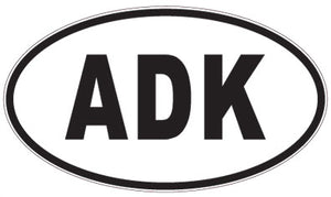 ADK - 3 Letter Initials Oval Sticker