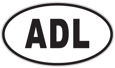 ADL - 3 Letter Initials Oval Sticker