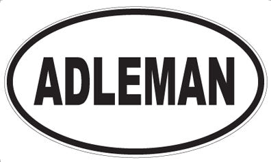ADLEMAN - Oval Magnet