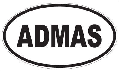 ADMAS - Oval Sticker