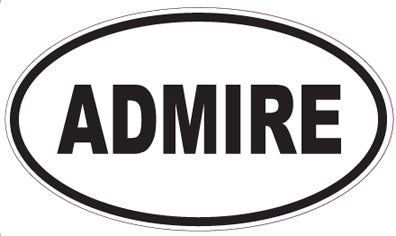 ADMIRE - Oval Sticker