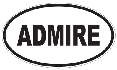 ADMIRE - Oval Magnet