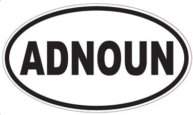 ADNOUN - Oval Sticker