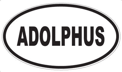 ADOLPHUS - Oval Sticker
