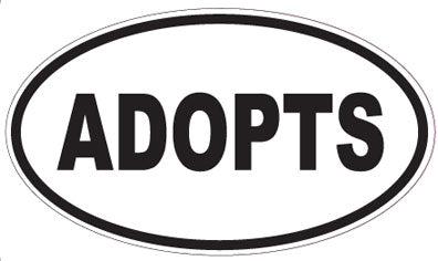 ADOPTS - Oval Sticker