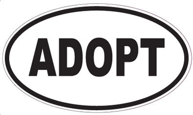 ADOPT - Oval Magnet