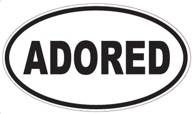 ADORED - Oval Sticker