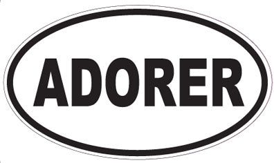 ADORER - Oval Sticker