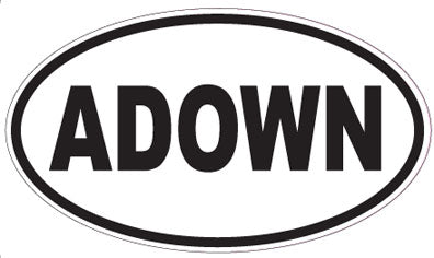 ADOWN - Oval Sticker