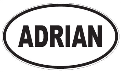 ADRIAN - Oval Sticker