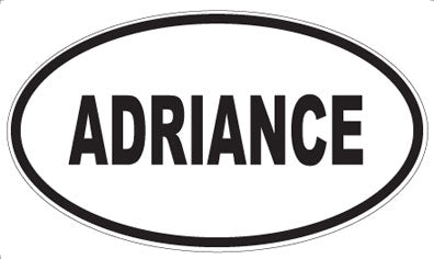 ADRIANCE - Oval Sticker