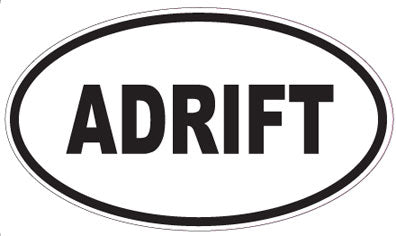 ADRIFT - Oval Sticker