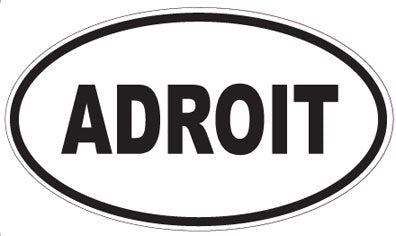 ADROIT - Oval Sticker