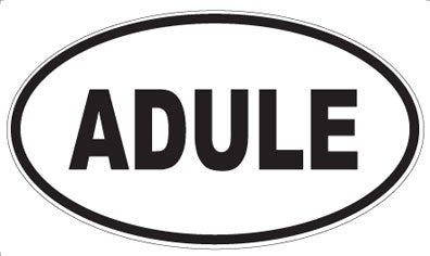 ADULE - Oval Sticker