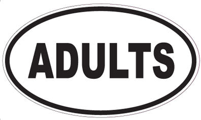 ADULTS - Oval Sticker