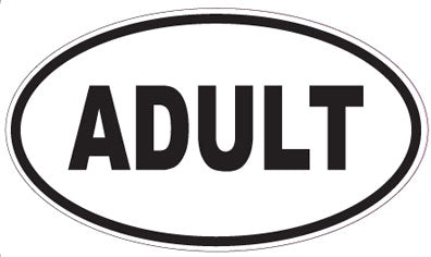 ADULT - Oval Magnet