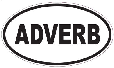 ADVERB - Oval Sticker