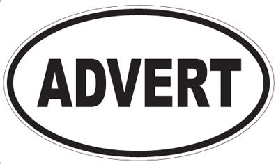 ADVERT - Oval Sticker