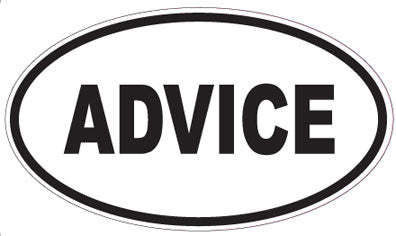 ADVICE - Oval Sticker