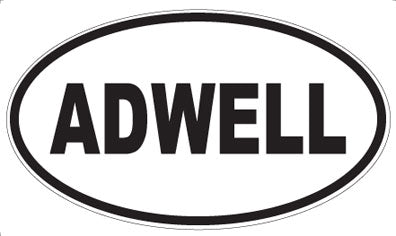 ADWELL - Oval Sticker