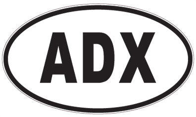 ADX - 3 Letter Initials Oval Sticker