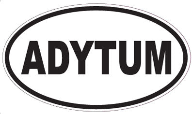 ADYTUM - Oval Sticker