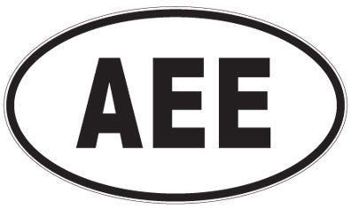 AEE - 3 Letter Initials Oval Sticker