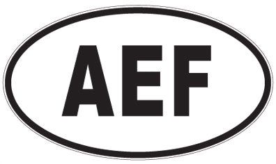 AEF - 3 Letter Initials Oval Magnet