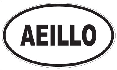 AEILLO - Oval Sticker
