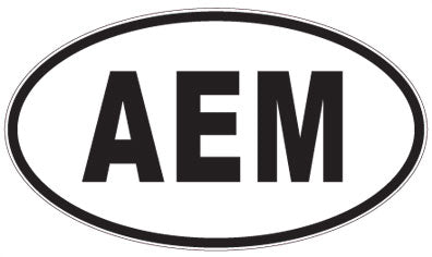 AEM - 3 Letter Initials Oval Sticker