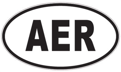 AER - 3 Letter Initials Oval Sticker