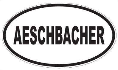 AESCHBACHER - Oval Sticker