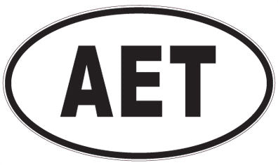 AET - 3 Letter Initials Oval Sticker