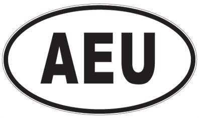AEU - 3 Letter Initials Oval Magnet