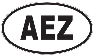 AEZ - 3 Letter Initials Oval Sticker