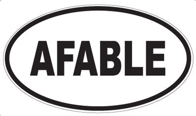 AFABLE - Oval Sticker