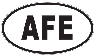 AFE - 3 Letter Initials Oval Sticker