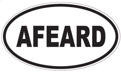 AFEARD - Oval Sticker