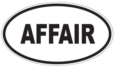 AFFAIR - Oval Sticker