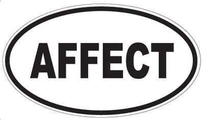 AFFECT - Oval Sticker – Standard Decal