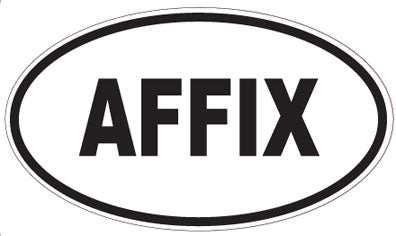 AFFIX - Oval Sticker
