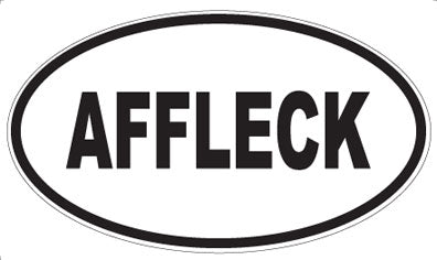 AFFLECK - Oval Magnet