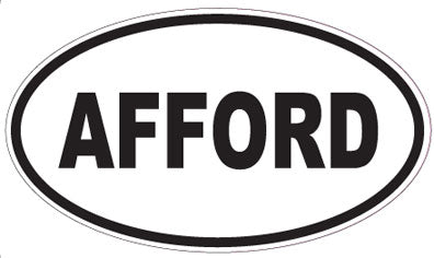 AFFORD - Oval Sticker